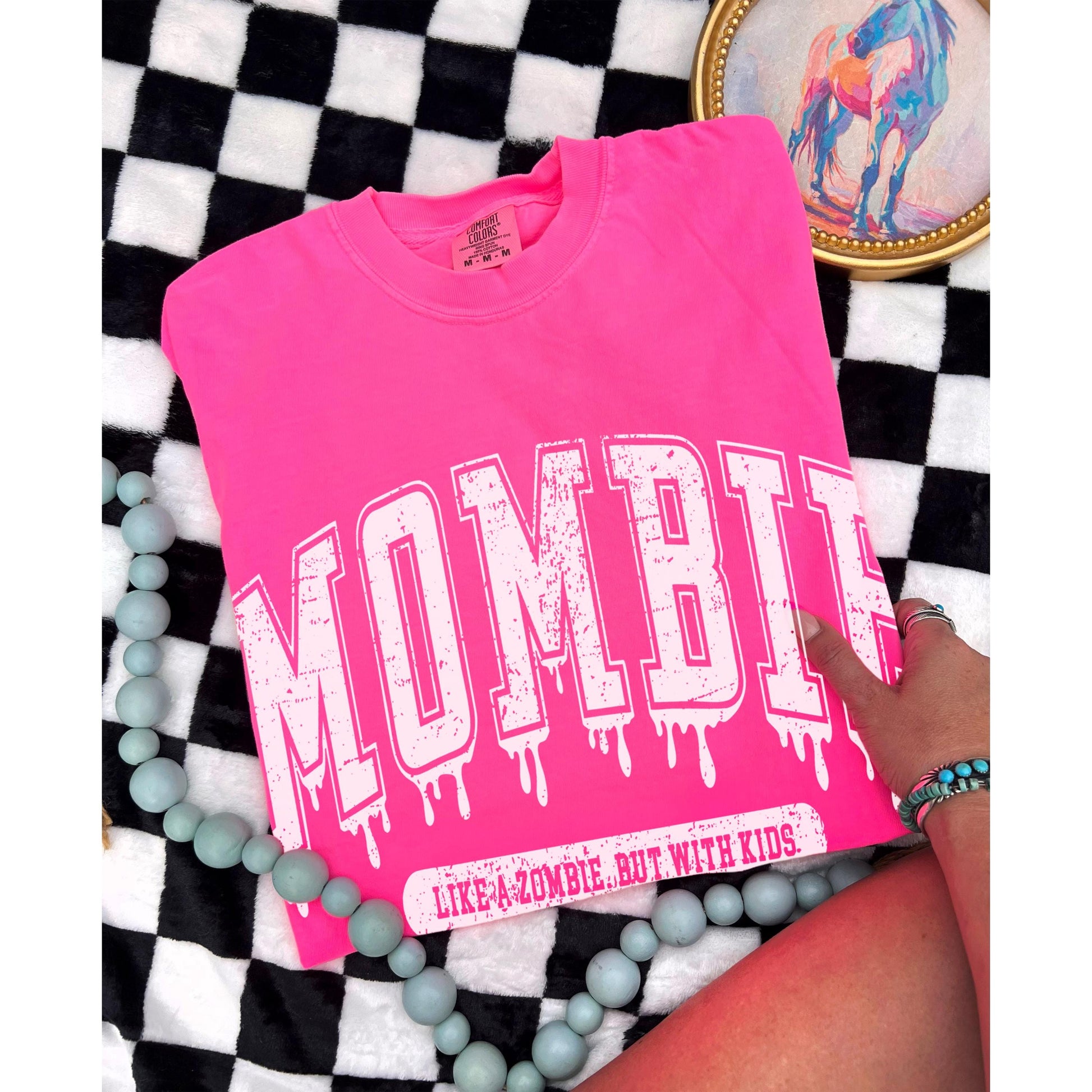 Comfort Colors Mombie T-Shirt, Like a Zombie But With Kids T-Shirt, Mom Halloween Shirt, Momster Shirt, Halloween Mom T-shirts