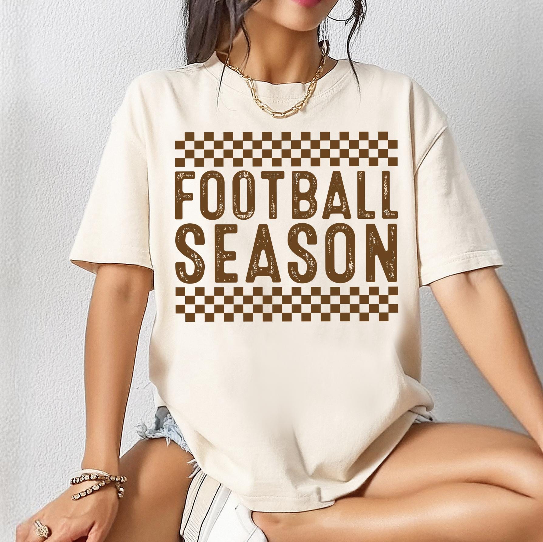 Football Season Shirt or Sweatshirt, DTG Printed Game Day Tee, Fall Football Graphic Sweatshirt, Unisex Comfort ColorsĀ® Football Shirt