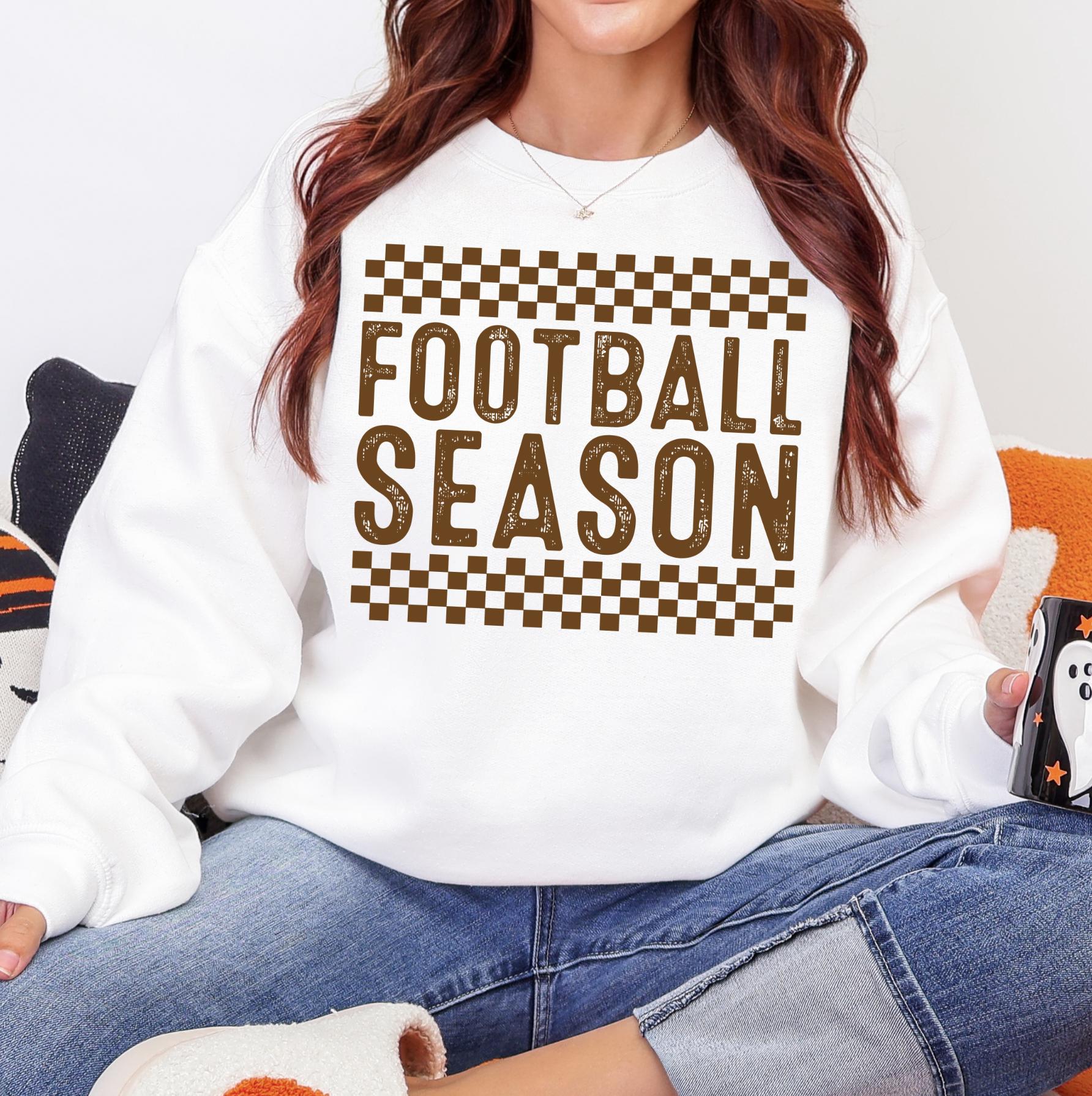 Football Season Shirt or Sweatshirt, DTG Printed Game Day Tee, Fall Football Graphic Sweatshirt, Unisex Comfort ColorsĀ® Football Shirt
