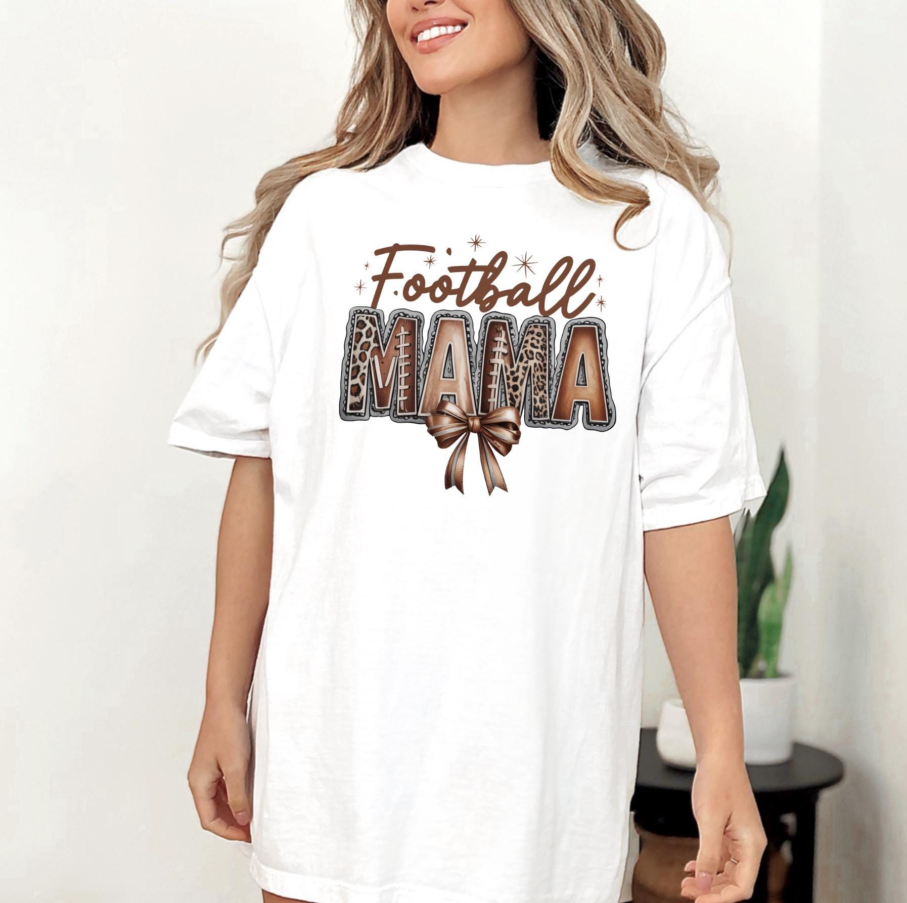 Football Mama Shirt or Sweatshirt, DTG Printed Game Day Tee, Fall Football Graphic Sweatshirt, Unisex Comfort ColorsĀ® Football Shirt