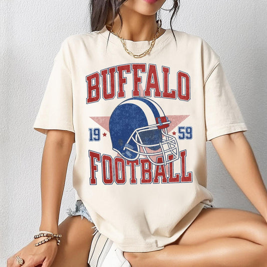 Vintage Football State Shirt or Sweatshirt, DTG Printed Tee, Football Graphic Sweatshirt, Unisex Comfort Colors® Custom Football Shirt