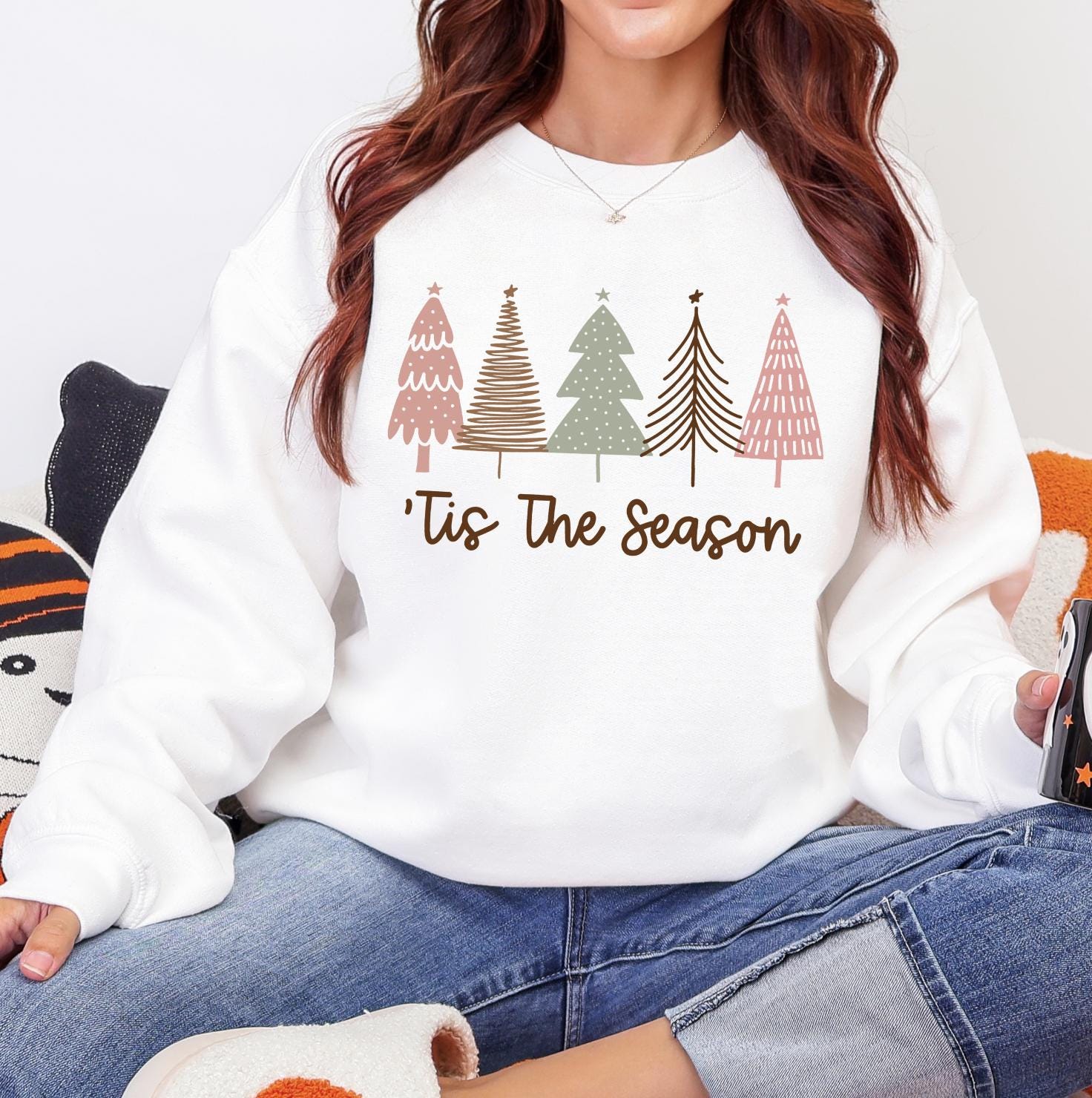Christmas Tree Shirt, Christmas Sweatshirt for Women, Christmas Tree Tshirt, Christmas Coquette Christmas Shirt