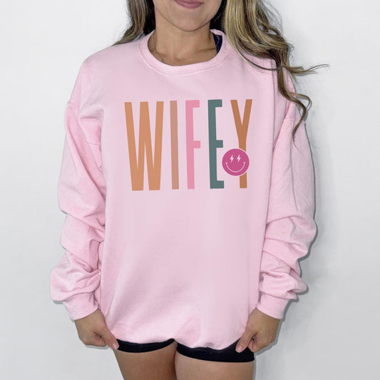 Wifey DTG Printed Sweatshirt or T-Shirt | Cute Wife Graphic Tee