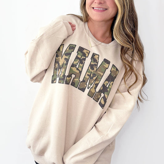 Camo Mama Sweatshirt or T-Shirt