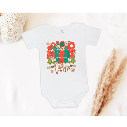 Merry and Cute Baby's Christmas, Baby Christmas Bodysuit, Christmas Baby Outfit, First Christmas Baby Outfit