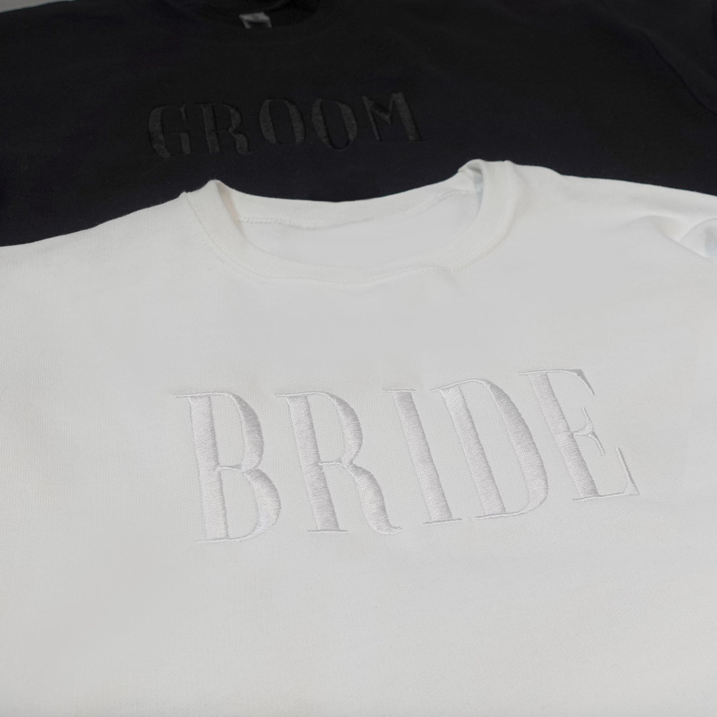 Bride Embroidered Sweatshirt, Bride Crewneck, Bride Sweater, Embroidered Groom Sweatshirt, Bridal Gift, Team Bride, Bridal Shower Outfit