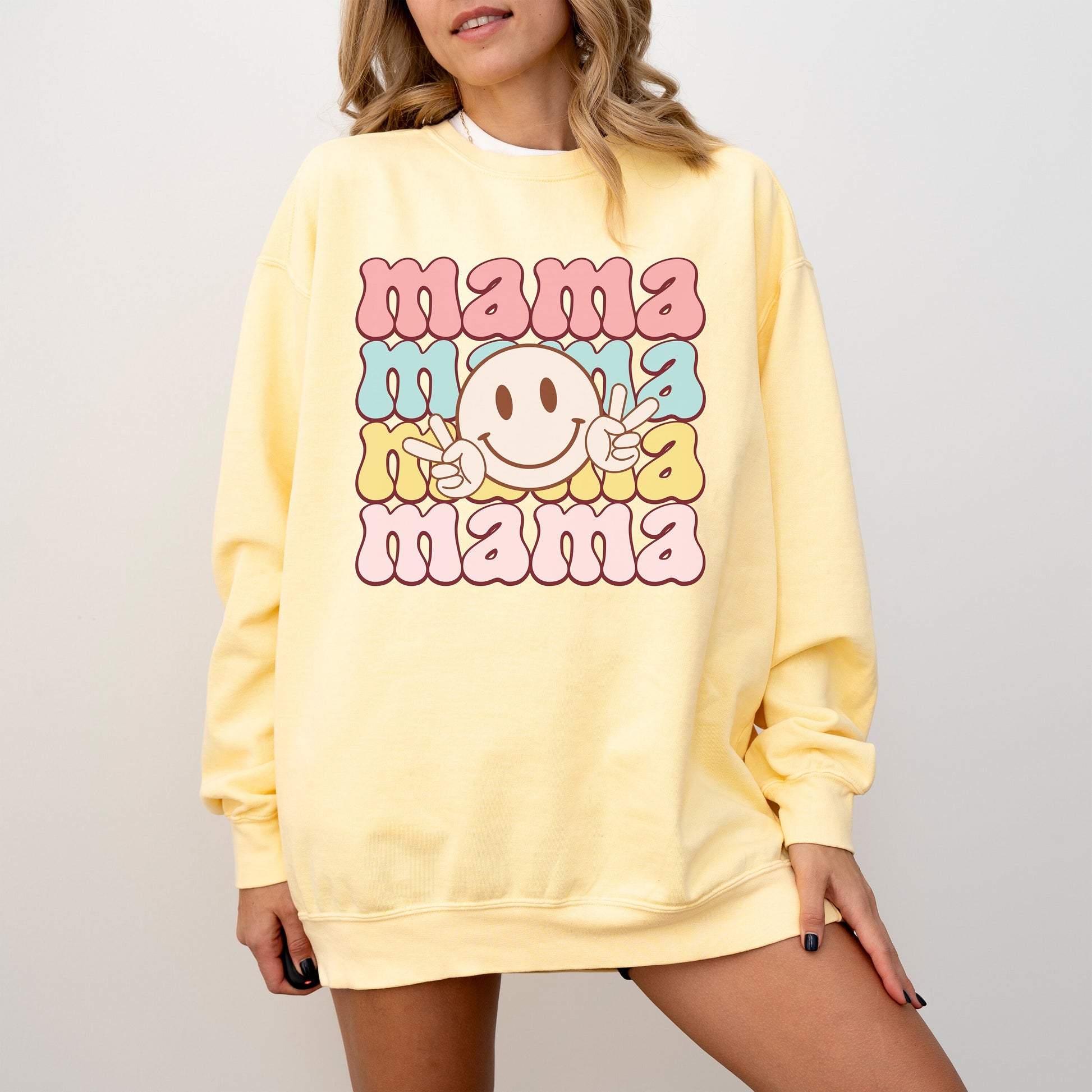 Mama Sweatshirt, Happy Mama Sweatshirt, Mothers Day Gift, Cool Mom, First Mothers Day Gift, Personalized Gift, Mom Life Shirt, New Mom Gift