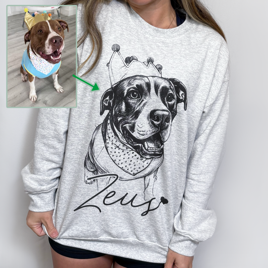 Custom Pet T-Shirt with Photo & Name DTG Printed