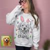 Custom Easter Dog Photo Sweatshirt or T-Shirt, DTG Printed