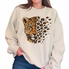 Half Leopard Face T-Shirt or Sweatshirt, DTG Printed