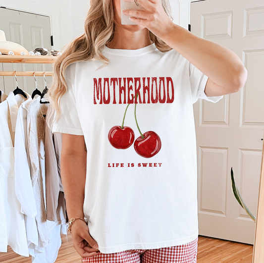 Motherhood Cherries T-Shirt or Sweatshirt, DTG Printed