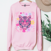 Checkered Girly Tiger Sweatshirt or T-Shirt, DTG Printed