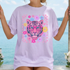 Checkered Girly Tiger Sweatshirt or T-Shirt, DTG Printed