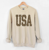 USA Leopard Sweatshirt or T-Shirt, DTG Printed