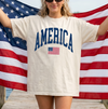America USA Flag Sweatshirt or T-Shirt, DTG Printed