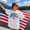 America USA Flag Sweatshirt or T-Shirt, DTG Printed