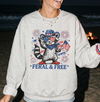 Feral & Free Rocco Raccoon Sweatshirt or T-Shirt, DTG Printed