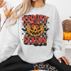 Spooky Season Checkered Vintage Pumpkin Sweatshirt or T-Shirt, DTG Printed