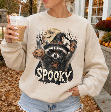 Spooky Rocco Vibe Halloween Sweatshirt or T-Shirt, DTG Printed