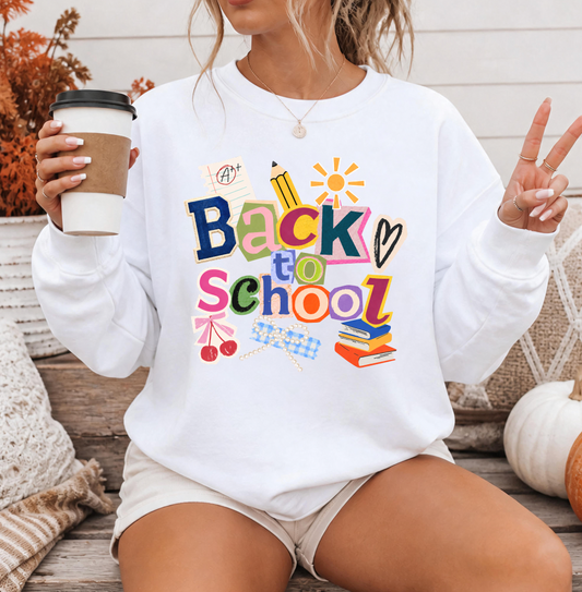 Back to School Sweatshirt or T-Shirt, DTG Printed