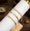 Custom Paperclip Bracelet, 18K Gold Plated