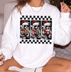 Christmas Checkered Rocco Sweatshirt or T-Shirt DTG Printed