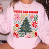 Merry and Bright Icons Sweatshirt or T-Shirt DTG Printed