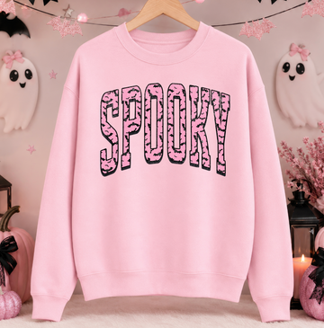 Spooky Bat Letters Monochromatic Sweatshirt or T-Shirt, DTG Printed
