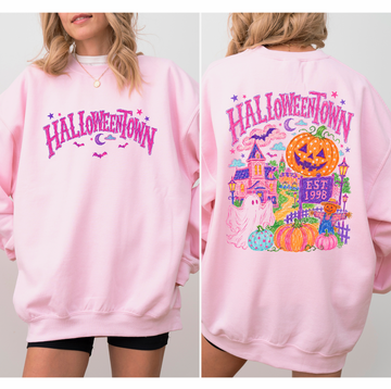 Halloween Town Girly Front & Back T-Shirt or Sweatshirt, DTG Printed