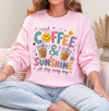 Iced Coffee and Sunshine T-Shirt or Sweatshirt, DTG Printed