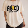 ABCD Back To School Teacher Sweatshirt or T-Shirt, DTG Printed