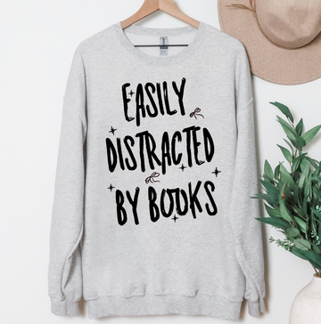Easily Distracted by Books T-Shirt or Sweatshirt, DTG Printed