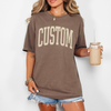 Custom Text Espresso Comfort Colors T-Shirt, DTG Printed