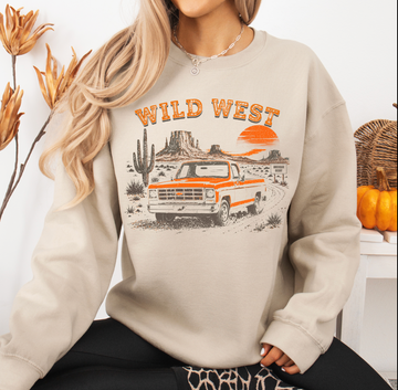 Vintage Wild West Western T-Shirt or Sweatshirt, DTG Printed