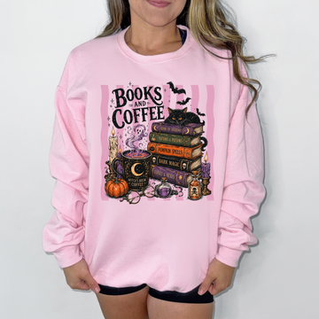 Fall Vibe Books and Coffee T-Shirt or Sweatshirt, DTG Printed