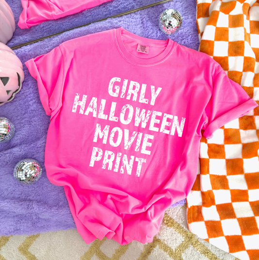 Girly Halloween Movies Sweatshirt or T-Shirt, DTG Printed