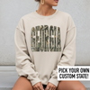 Custom Camo State Letters Shirt or Sweatshirt, DTG Printed