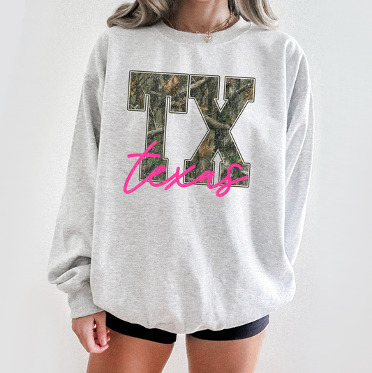 Custom Camo State Shirt or Sweatshirt, DTG Printed