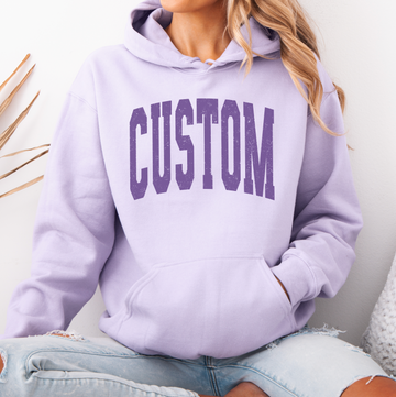 Custom Text Hoodie, DTG Printed