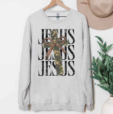 Camo Pattern Jesus Shirt or Sweatshirt, DTG Printed