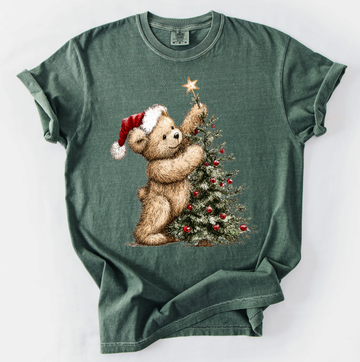 Christmas Teddy Shirt or Sweatshirt, DTG Printed