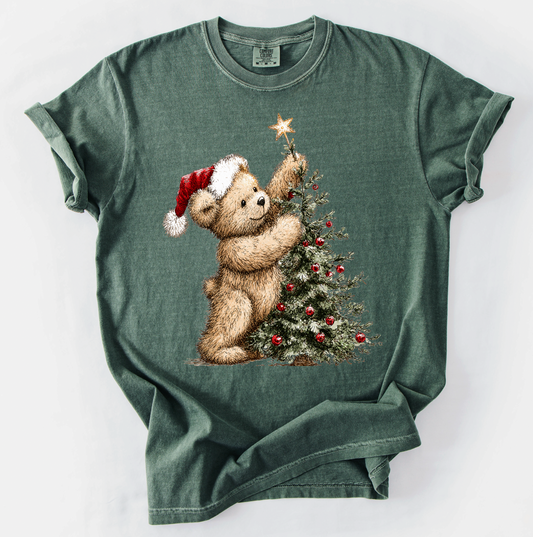 Christmas Teddy Shirt or Sweatshirt, DTG Printed
