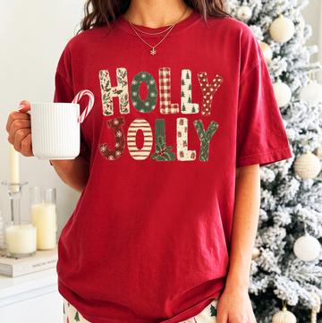 Holly Jolly Shirt or Sweatshirt, DTG Printed