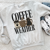 Coffee Weather Leopard Icons Shirt or Sweatshirt, DTG Printed