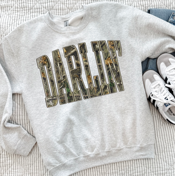 Darlin' Camo Pattern Shirt or Sweatshirt, DTG Printed