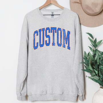 Custom Varsity Text Shirt or Sweatshirt, DTG Printed