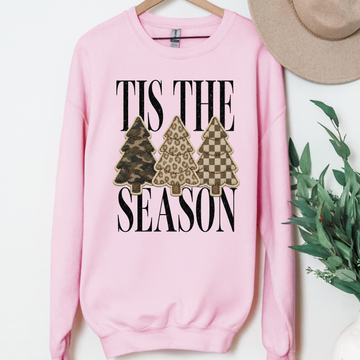 Tis The Season Pattern Trees Shirt or Sweatshirt, DTG Printed
