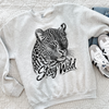 Stay Wild Leopard Black and White Shirt or Sweatshirt, DTG Printed