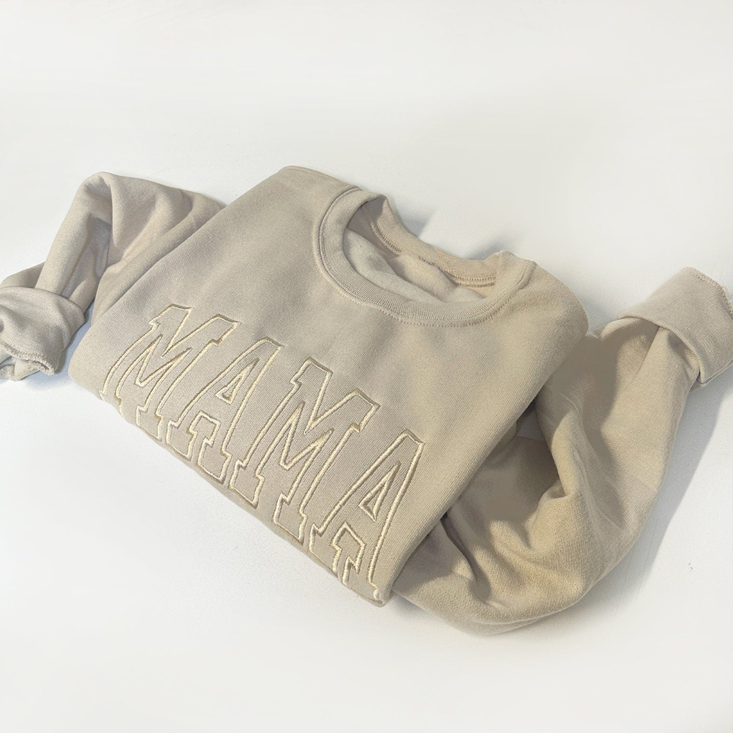 Custom Mama Sweatshirt, Est Year Embroidered Crewneck, New Mom Gift, Baby Name Sleeve, Mother’s Day Present, Cozy Mom Sweater, Custom Sleeve