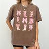 Comfort Colors Pink Coquette Cowgirl Boots Shirt, Coquette Country Concert Tee, Western Graphic Tee, Cowgirl Boots Shirt